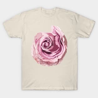 Pink Rose Stylized Art T-Shirt